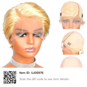 Pixie Cut Human short lace front wig